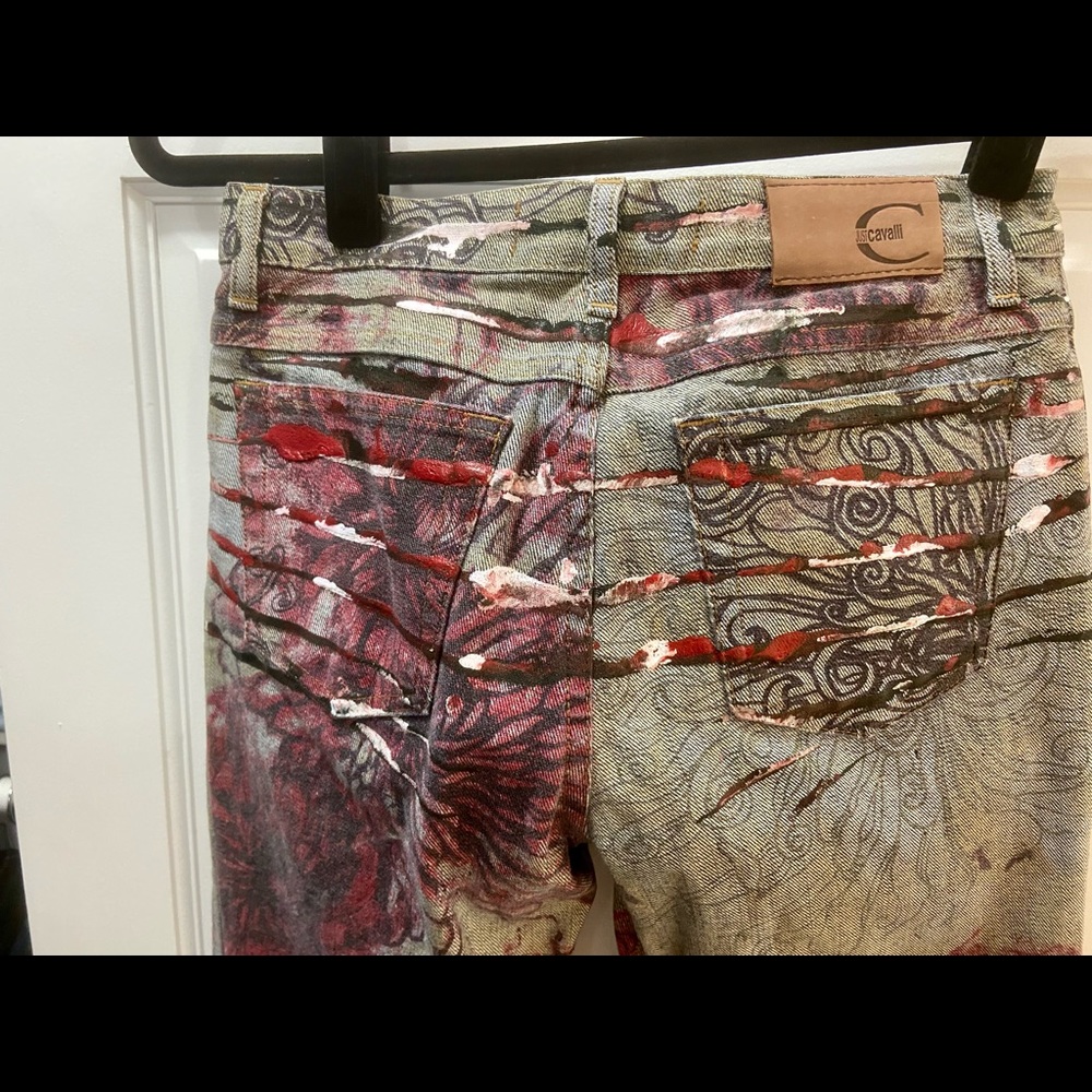 Reduced & Desirable❤️Cavalli Italian Painted Jeans - Picture 9 of 10
